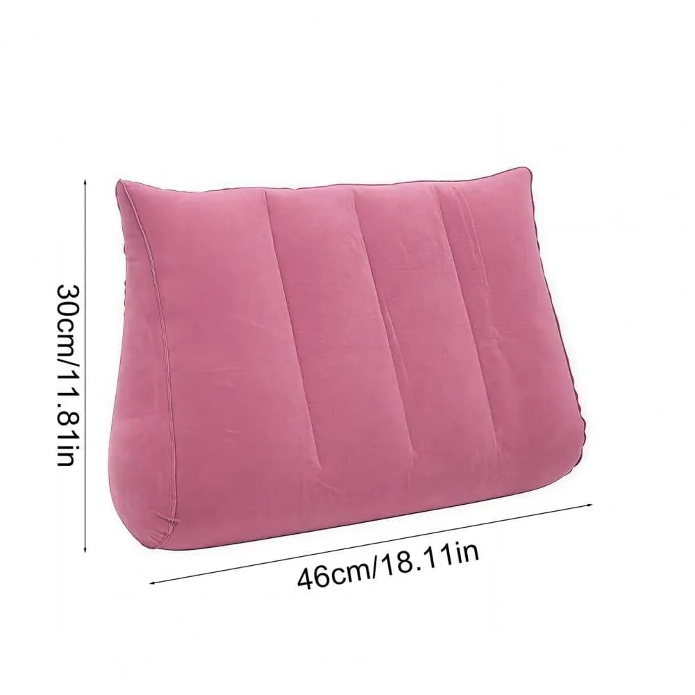 Cuscino Gonfiabile da 46 cm Anti-perdita d'Aria, Cuscino Lombare Gonfiabile Spesso, Cuscino Triangolare Floccato Portatile da Viaggio