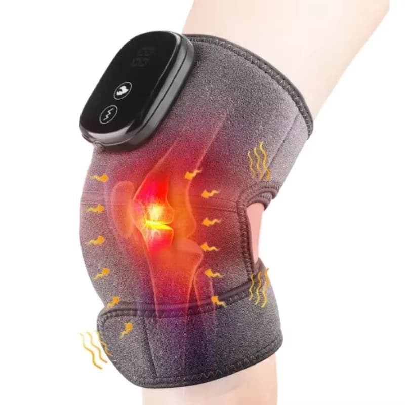Massaggiatore per Ginocchia con Riscaldamento e Vibrazione, Massaggiatore Elettrico per Gambe e Articolazioni, Protezione per Ginocchia con Riscaldamento Profondo, Massaggio Domestico