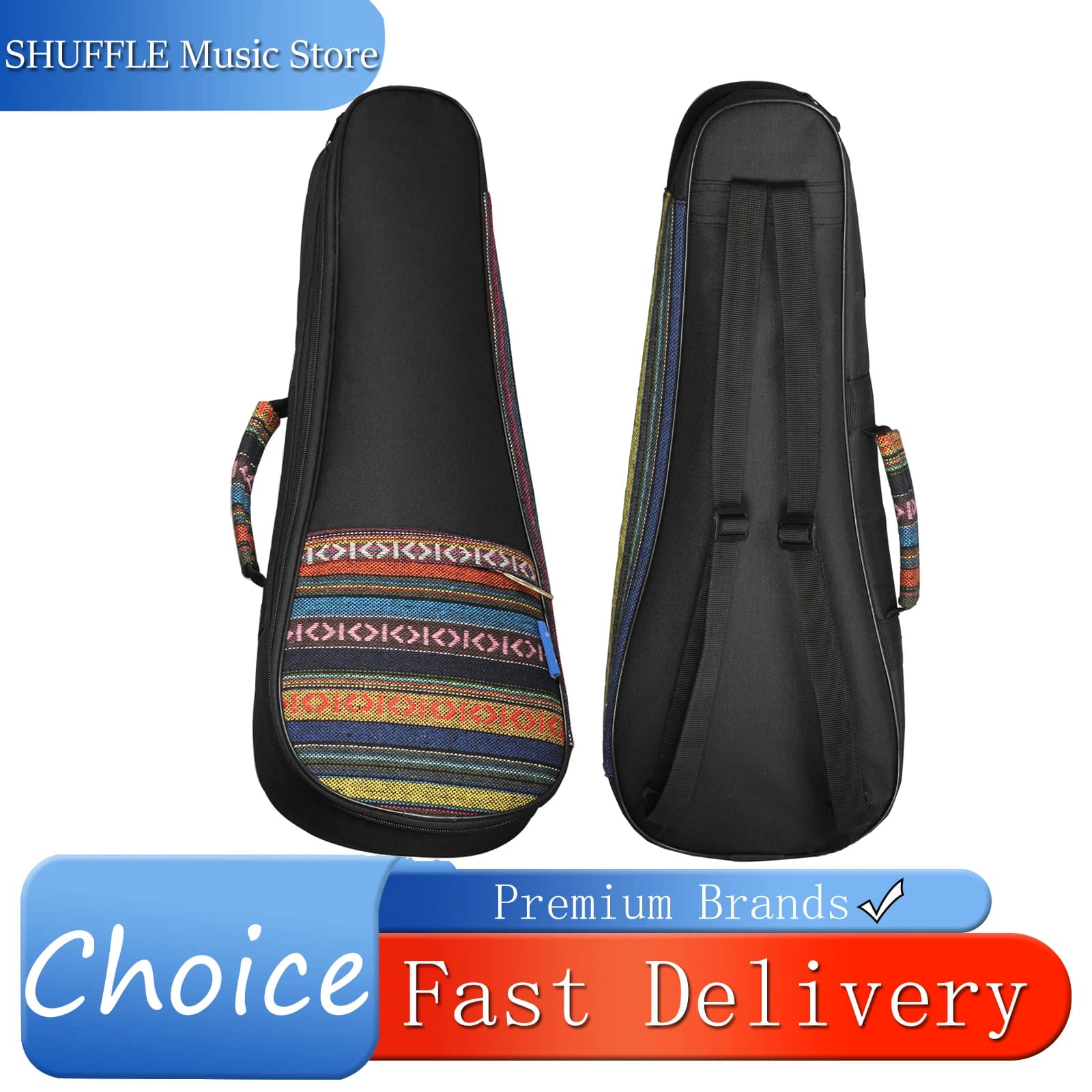 IRIN 21 Inch Universal Ukulele Bag Colorful Waterproof Cotton Hawaiian Guitar Handbag Portable Ukulele Shoulder Bag Ukulele Part