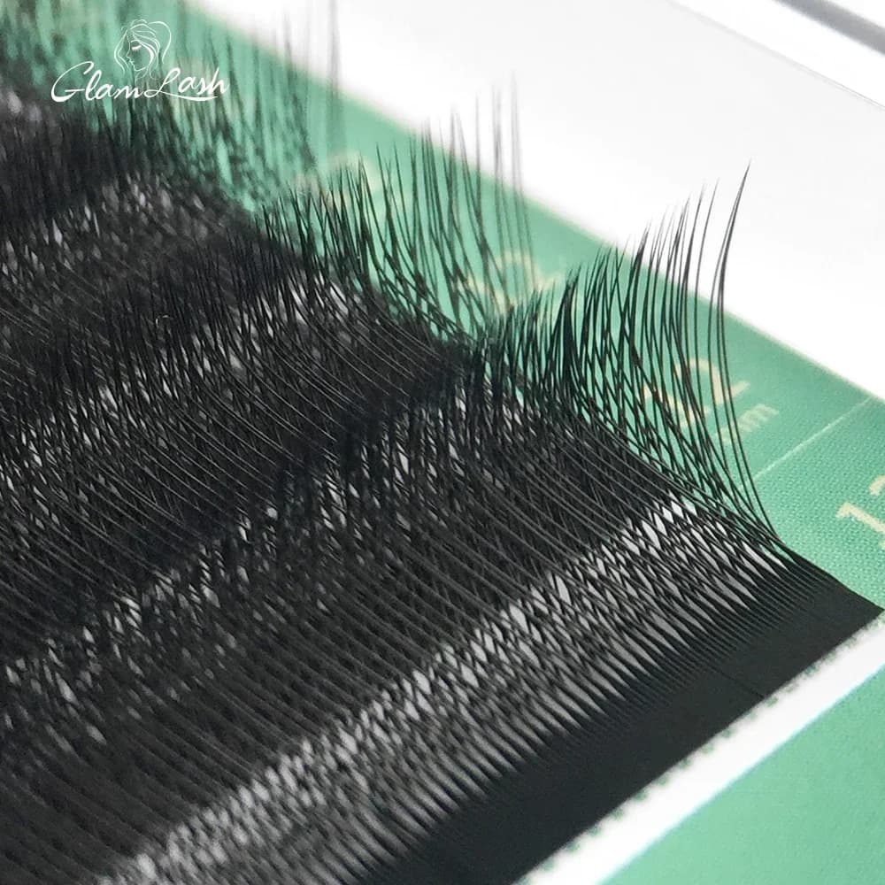 GLAMLASH 4D W Shape Extensions Eyelash Premade Volume Fan Eyelash 5D W Style Eyelash Comfortable Vison Fin Volume Natural Eyelash