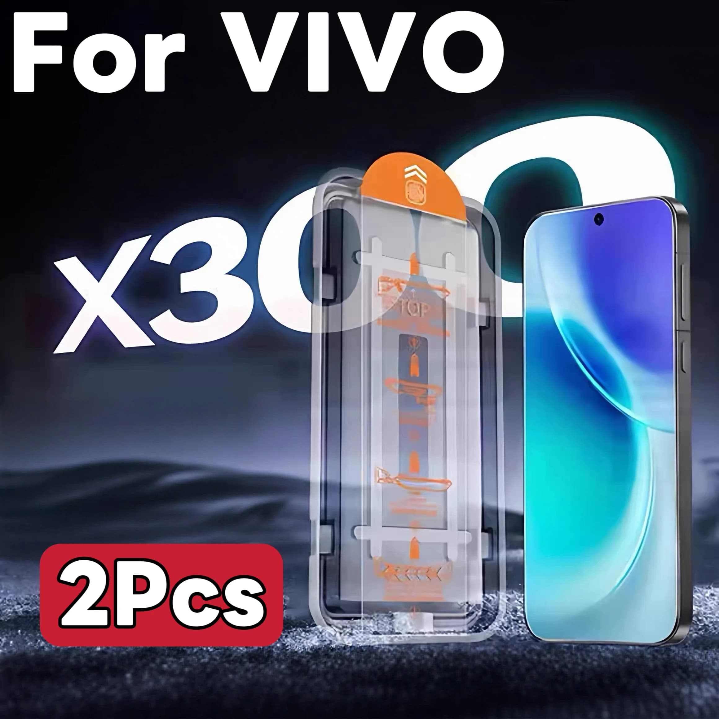 Confezione da 2 pellicole protettive in vetro temperato per VIVO X-Series - HD trasparente, senza bolle e senza polvere