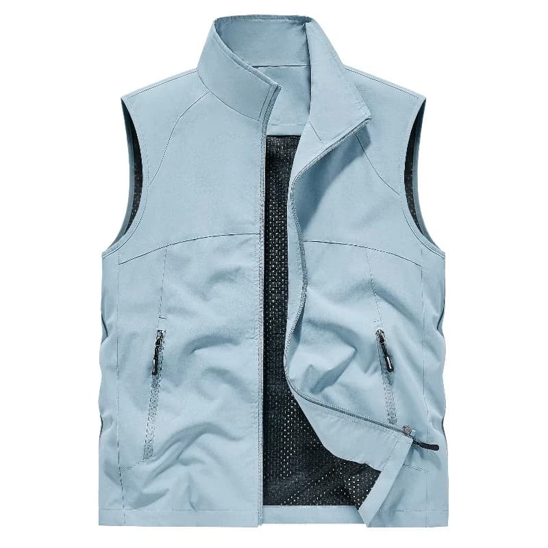 Men's Spring and Autumn Windproof Breathable Vest Soft Comfortable Fashionable Versatile Sleeveless Sports and Leisure Jacket