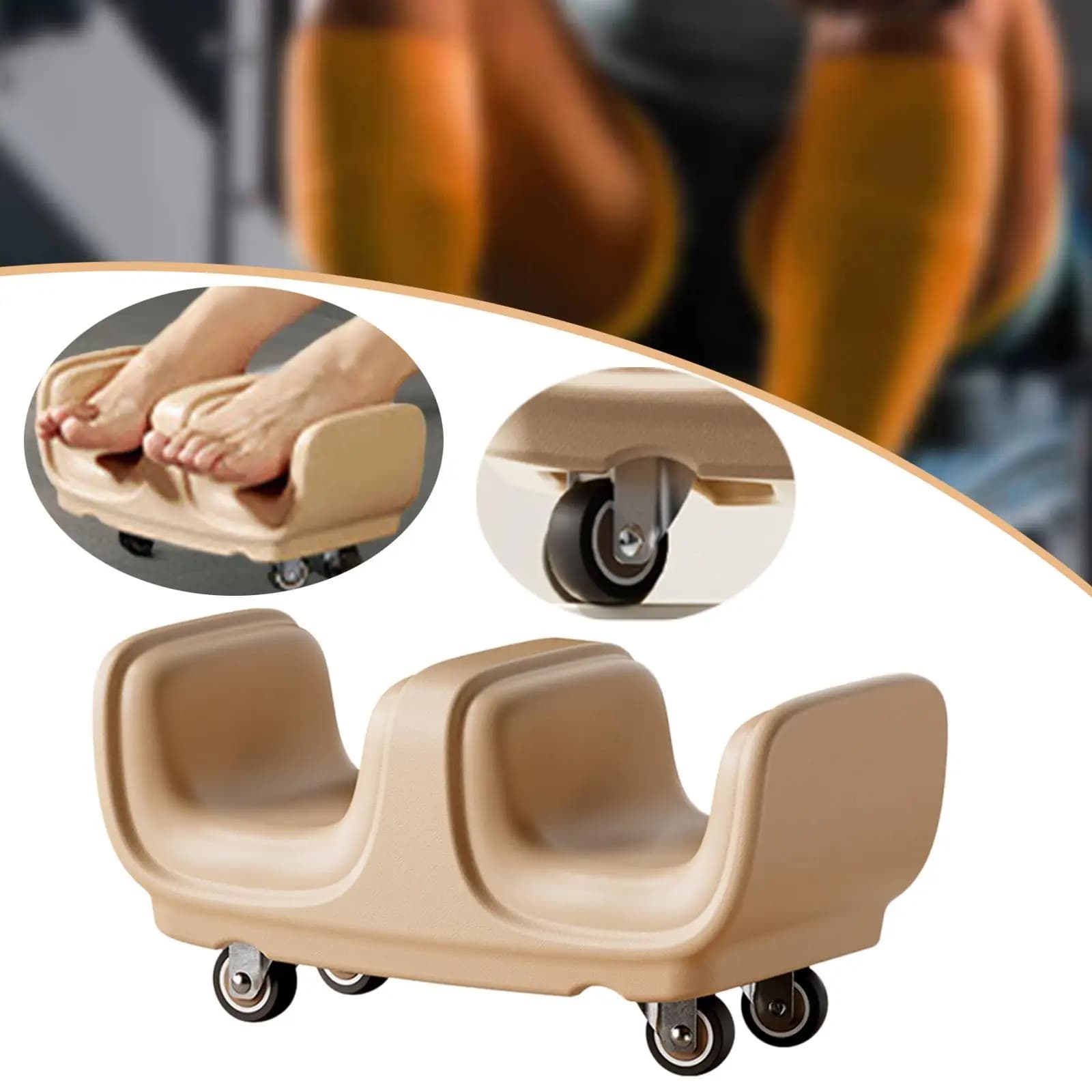 Fitness equipment with stable abdominal training roller for home exercises and indoor body building