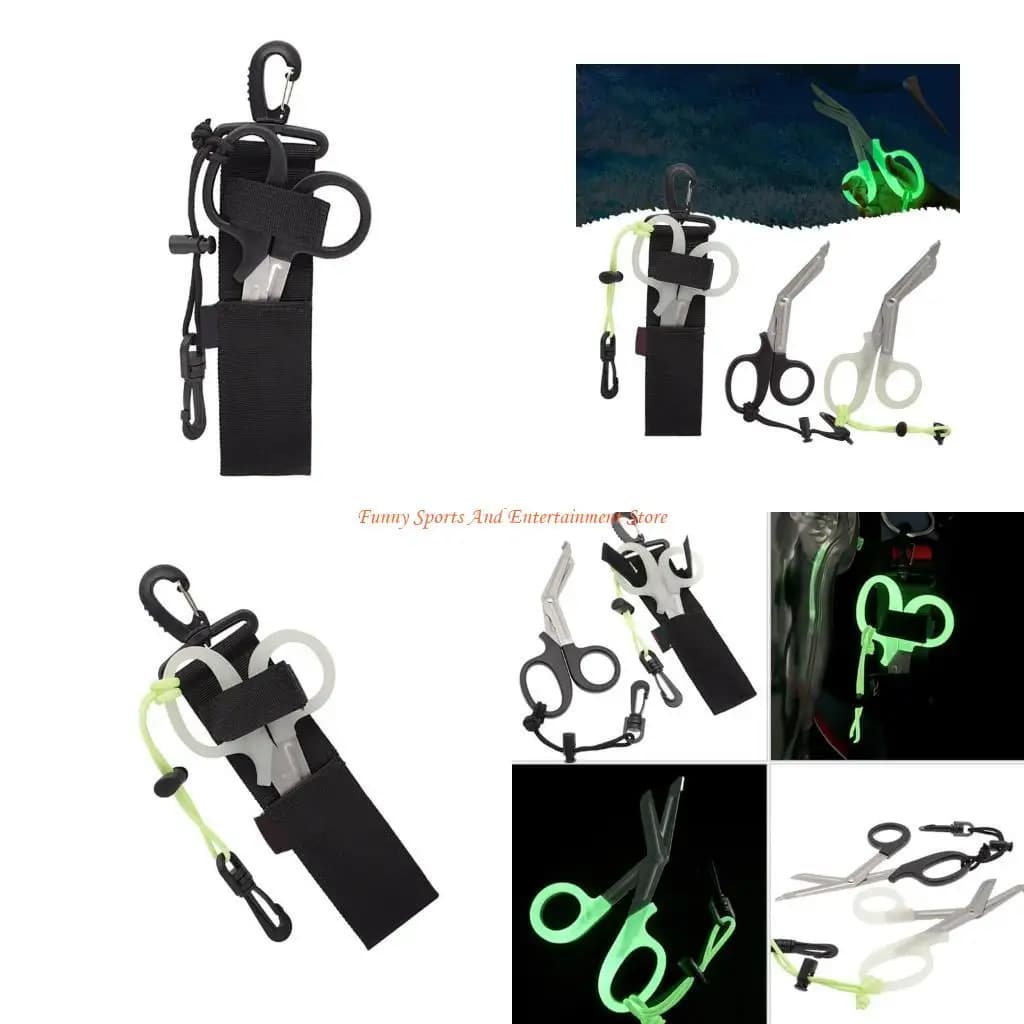 Forbici portatili con impugnatura antiscivolo C4DE con fibbie a sgancio rapido per lo snorkeling