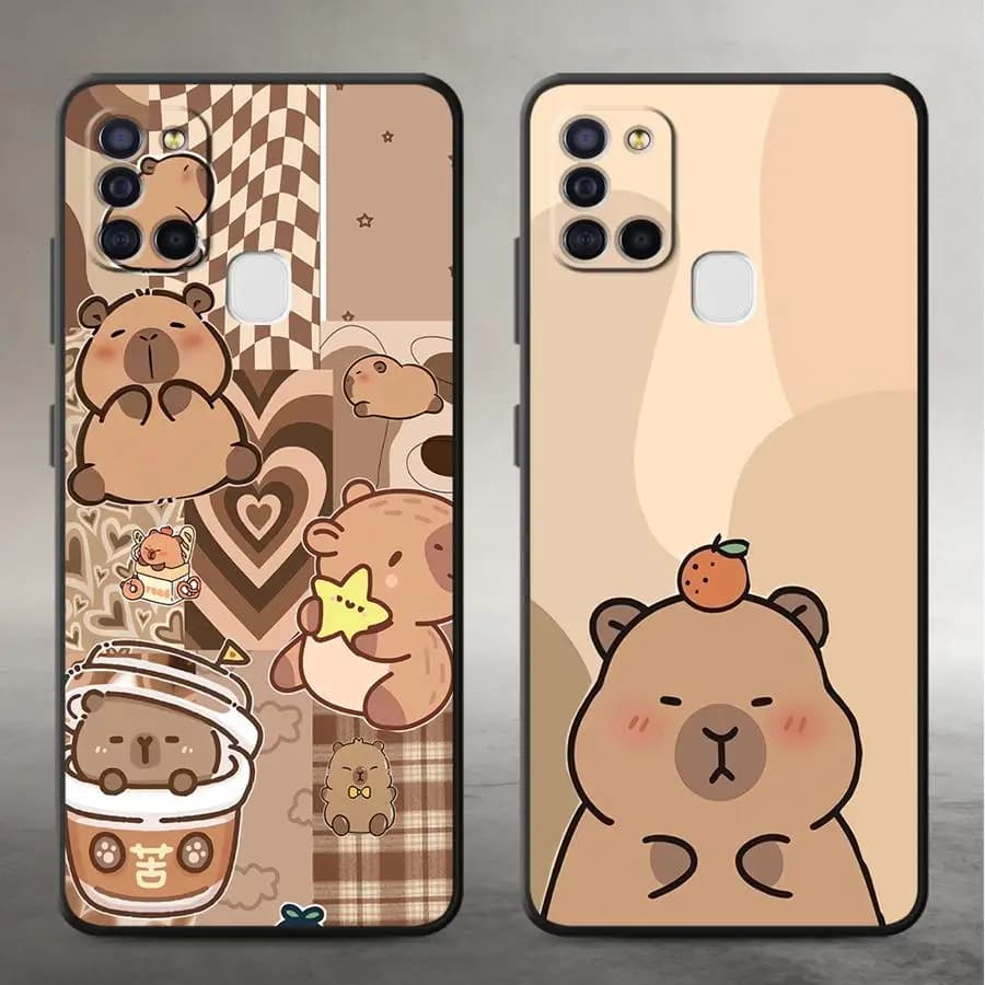 Custodia per Samsung Galaxy A16 A40 A17 A05 A06 A04 A70 A50 A13 A20 A12 A15 - Cover per telefono con simpatico Capibara