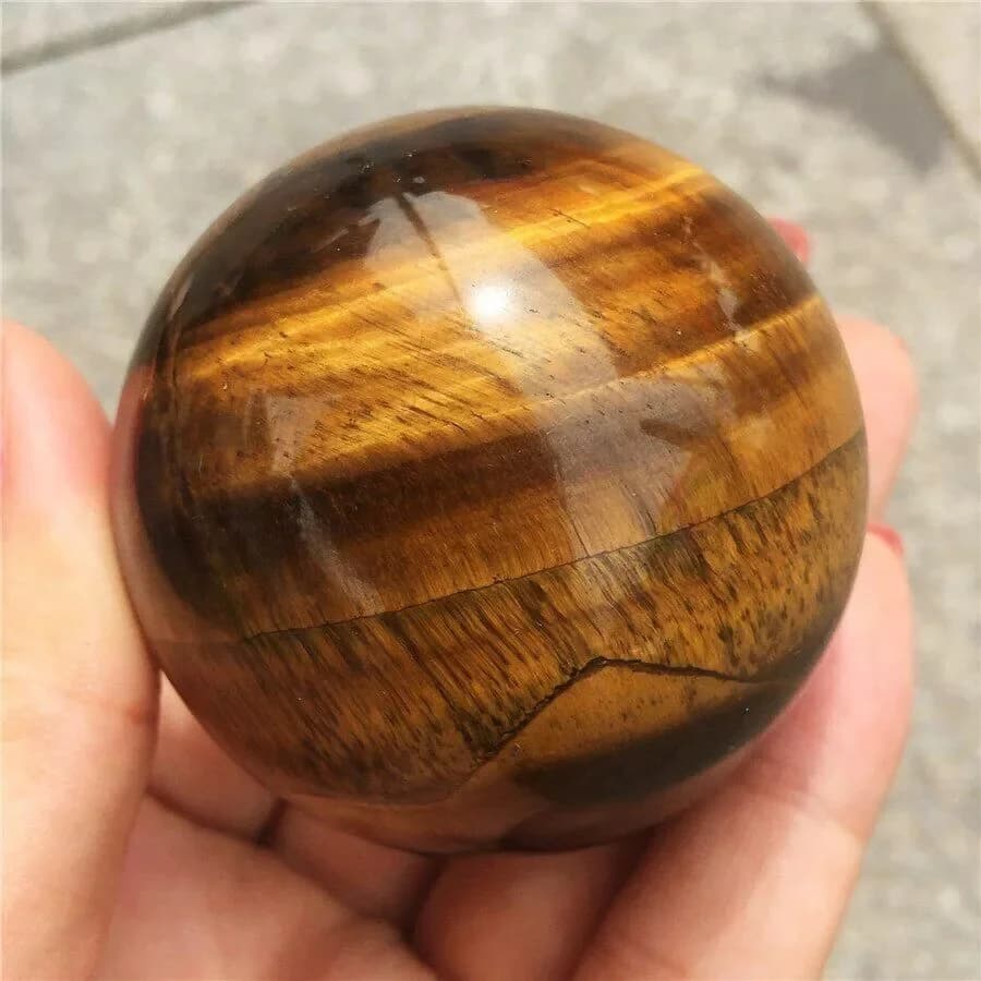 Artigianato della sfera della sfera della pietra preziosa del cristallo di quarzo dell'occhio di tigre giallo naturale