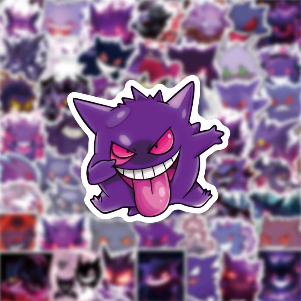 10/30/50pcs Anime Pokemon Gengar Adesivi Fresco Del Fumetto Per Bambini Decalcomanie Giocattolo FAI DA TE Cassa Del Telefono Bottiglia di Acqua Notebook PVC Graffiti adesivo