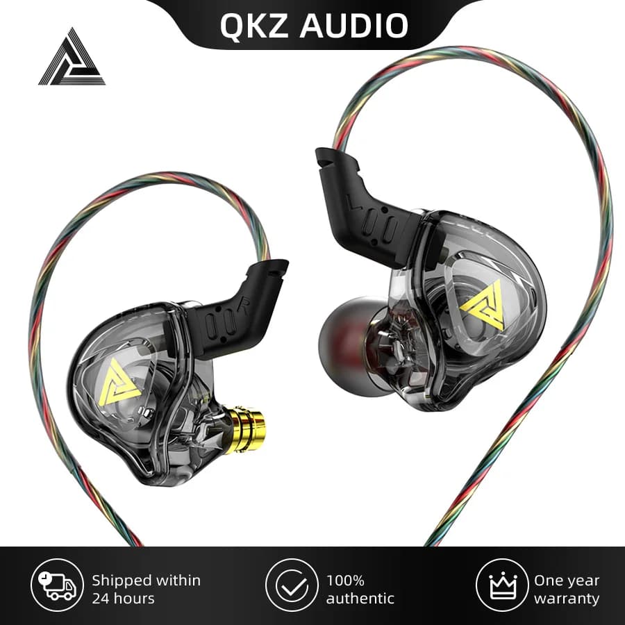 Original QKZ AK6-DMX Colorful Series 3.5mm Hifi Bass Music Gaming Sport Headphones with noise cancellation with microphone Headphones