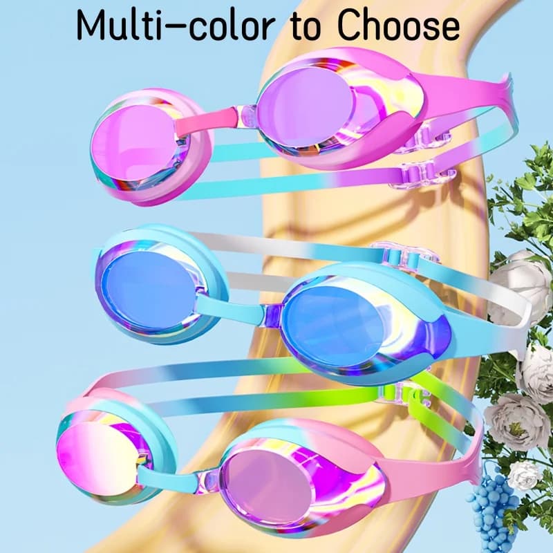 Children's Swimwear Anti-Waterproof HD View Kids Swimming Goggles for Boys and Girls Plate and Clear Lenses To Choose