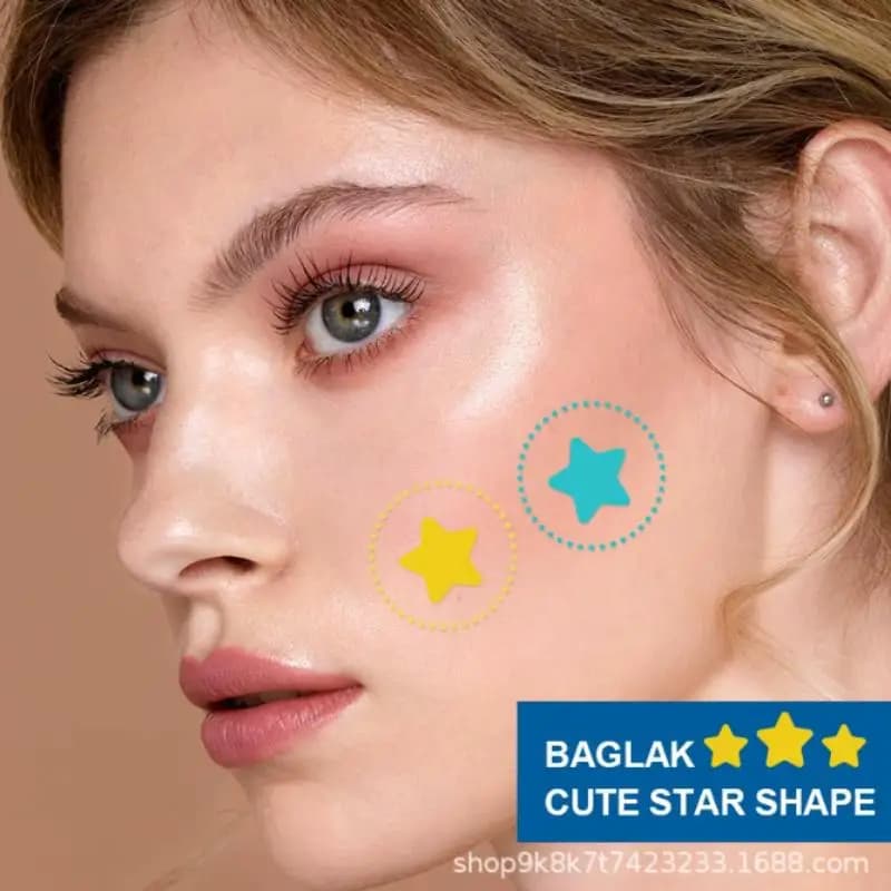 432 Pezzi Cerotti Invisibili Traspiranti per Rimozione Acne, Patch Idrocolloidali Colorati a Forma di Stelle e Cuori per Punti Neri sul Viso