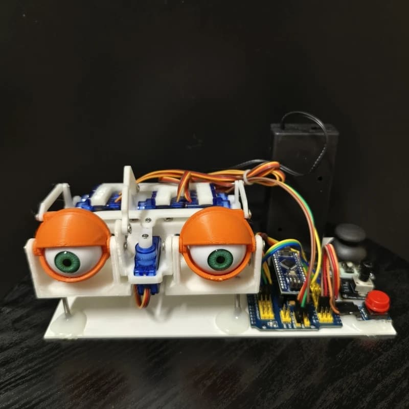Occhio simulato programmabile Arduino Bionic Eye, robot mobile meccanico, invenzione creativa open source intelligente