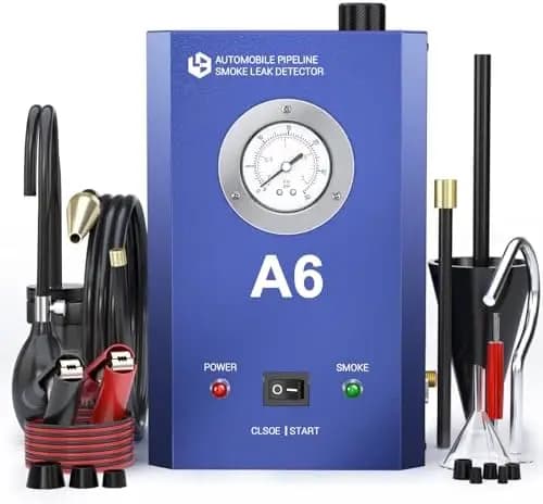 Rilevatore di Fumo per Auto e Veicoli - Pompa d'Aria Integrata, Macchina del Fumo Automobilistica 12V con Manometro