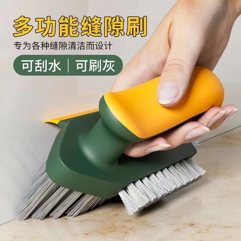 Spazzola Multifunzione a V 2 in 1 per la Pulizia delle Fessure con Tergivetro per Bagno, Pavimento, Angoli, WC, Casa - Sorpresa!
