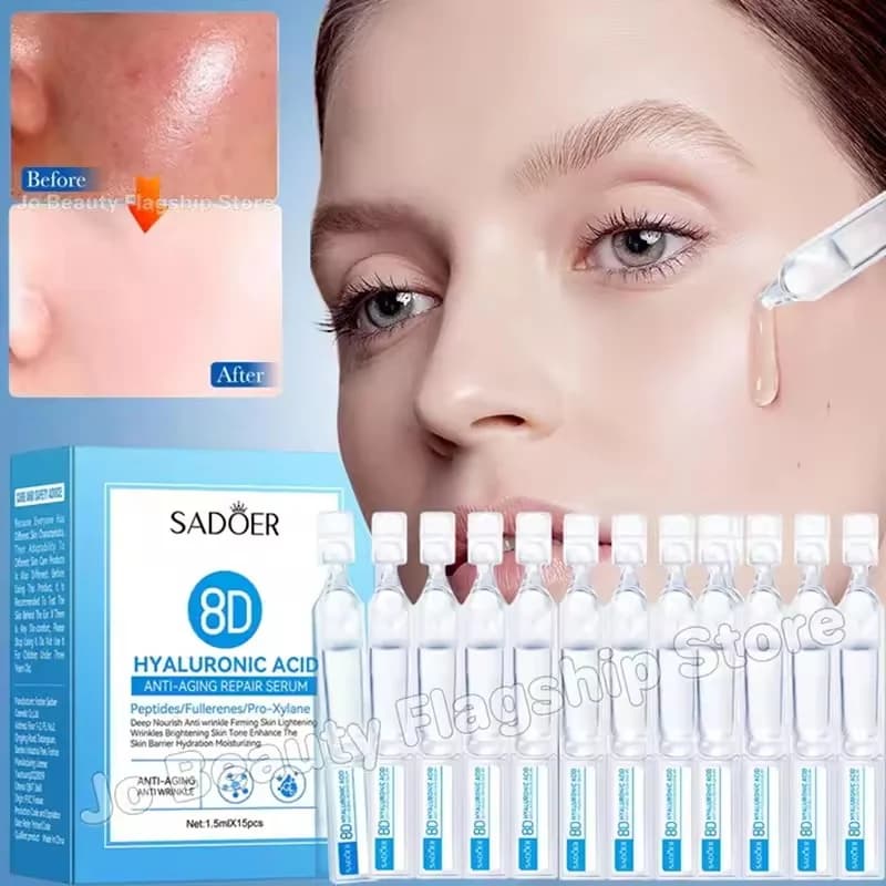 Hyaluronic Acid Face Serum Anti-Aging Deep Nourishment Fullerene Collagen Wrinkle Essence Whitening Lifting Skin Care