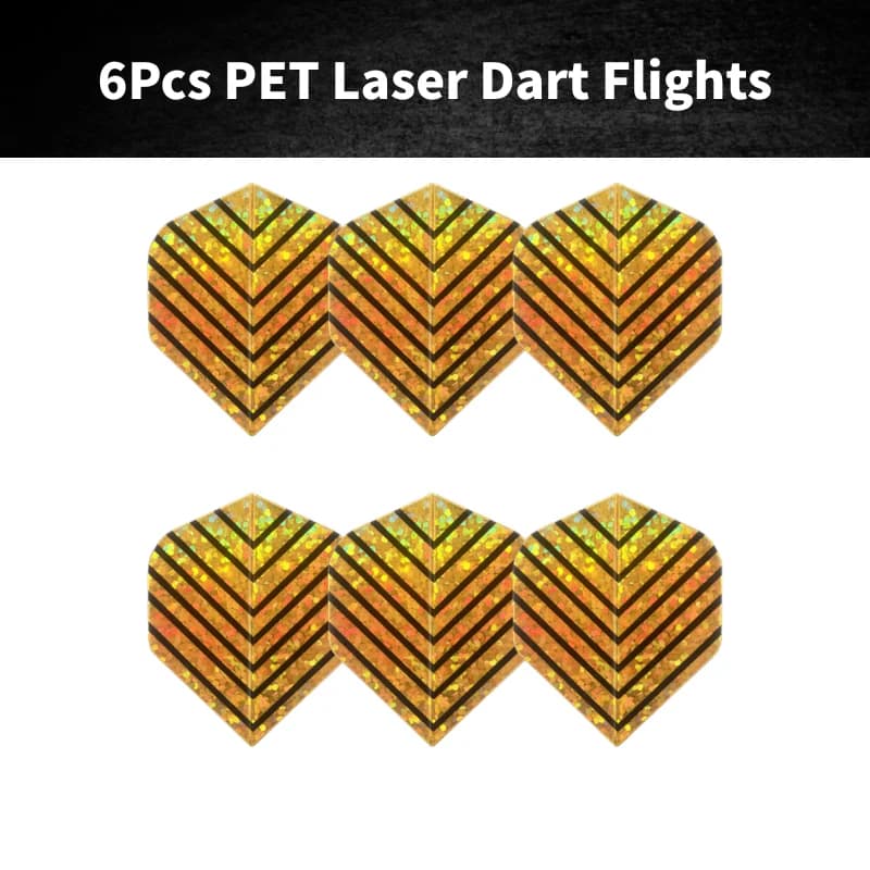 6Pcs Standard PET Dart Flights Durable Replacement Parts for Soft Steel Tip Darts