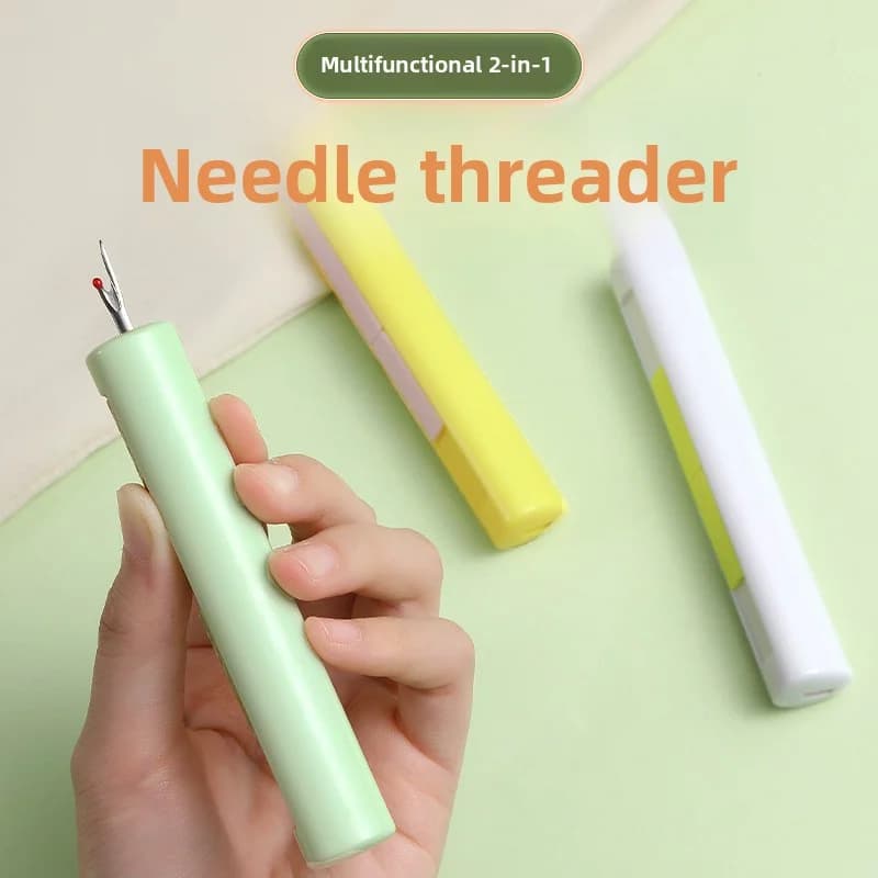Infilatore per Aghi da Cucito per Anziani, Kit Multifunzionale con Gancio per Rimuovere il Filo, Strumenti per Cucito Fai-da-Te e Artigianato Domestico
