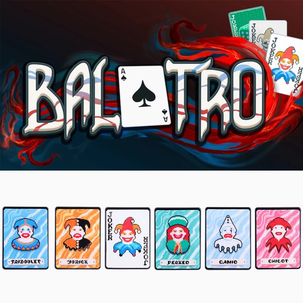 2025 Balatro Joker Card Zaini Distintivo Gioco con leggendario Joker Spilla in metallo Distintivi con ciondoli per studenti Borsa Regali Cosplay