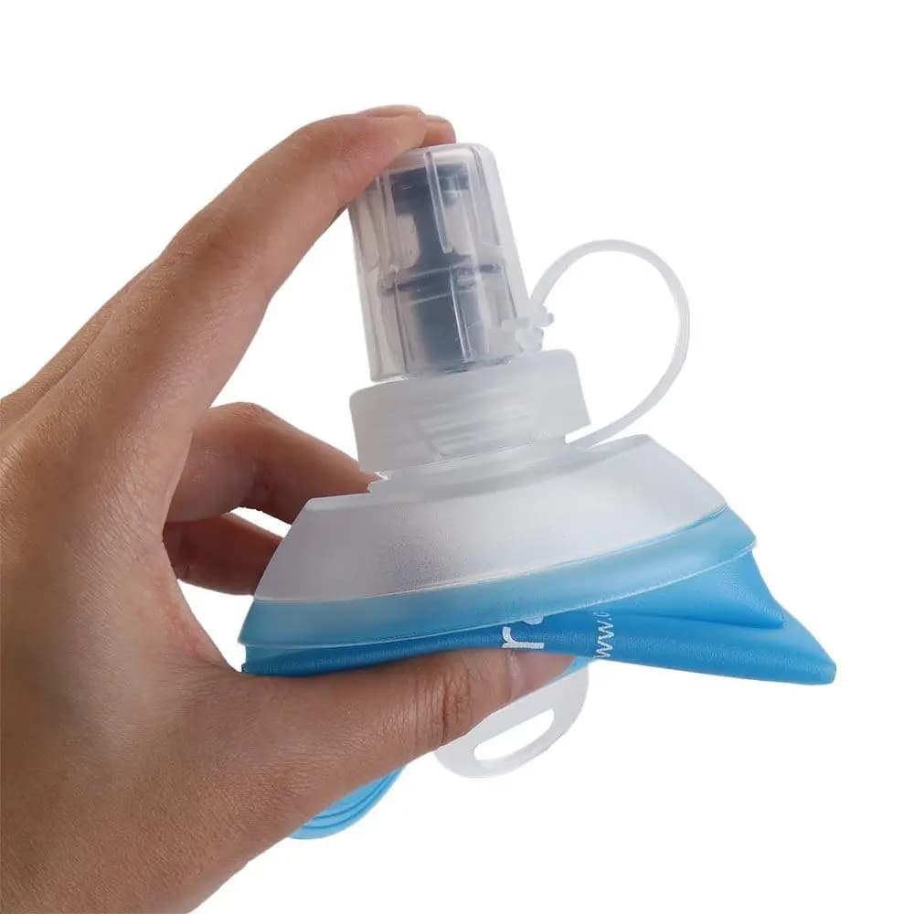 Hiking TPU Folding Water Bottle Soft Flask Blue Sport Water Bottle Water Bag Hydration Pack Cycling