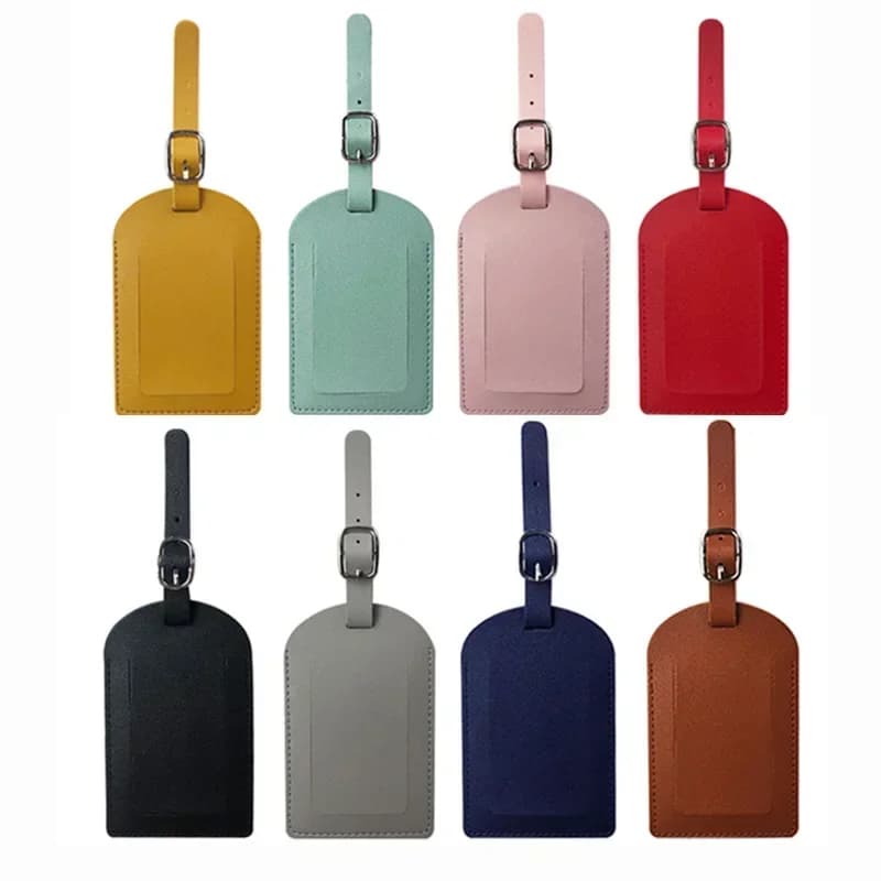 1PC Etichetta per bagagli in pelle PU Etichetta per valigia Donna Uomo Bagagli Borsa d'imbarco Etichetta Nome ID Indirizzo Titolare Accessori da viaggio