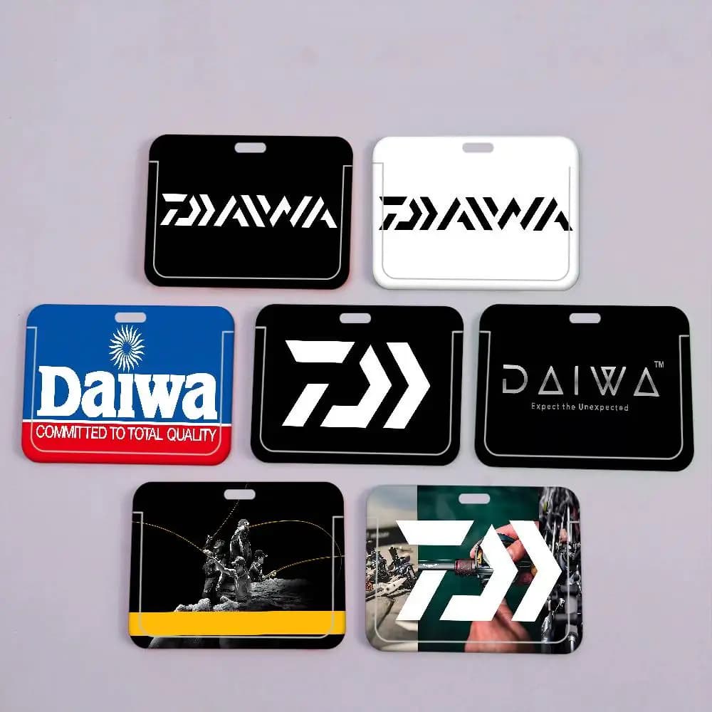 Keychain with classic D-Daiwa fishing logo, new cartoon card holder for women, neck laces for students