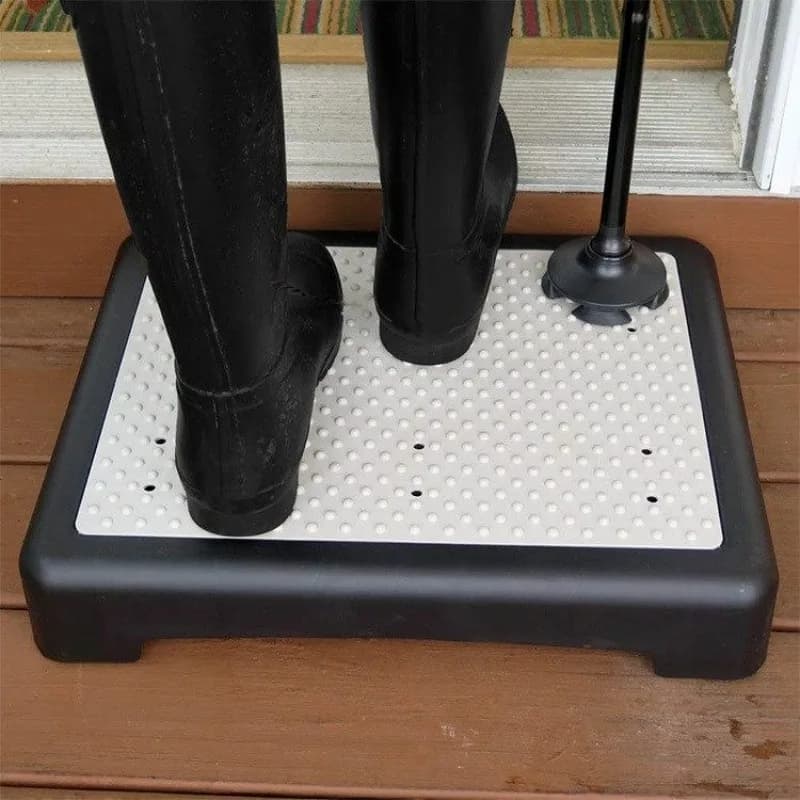 Sgabello da Cucina per Anziani Antiscivolo con Rialzo, Poggiapiedi per Accedere ad Armadi Alti, Piattaforma Antiscivolo per Bagno
