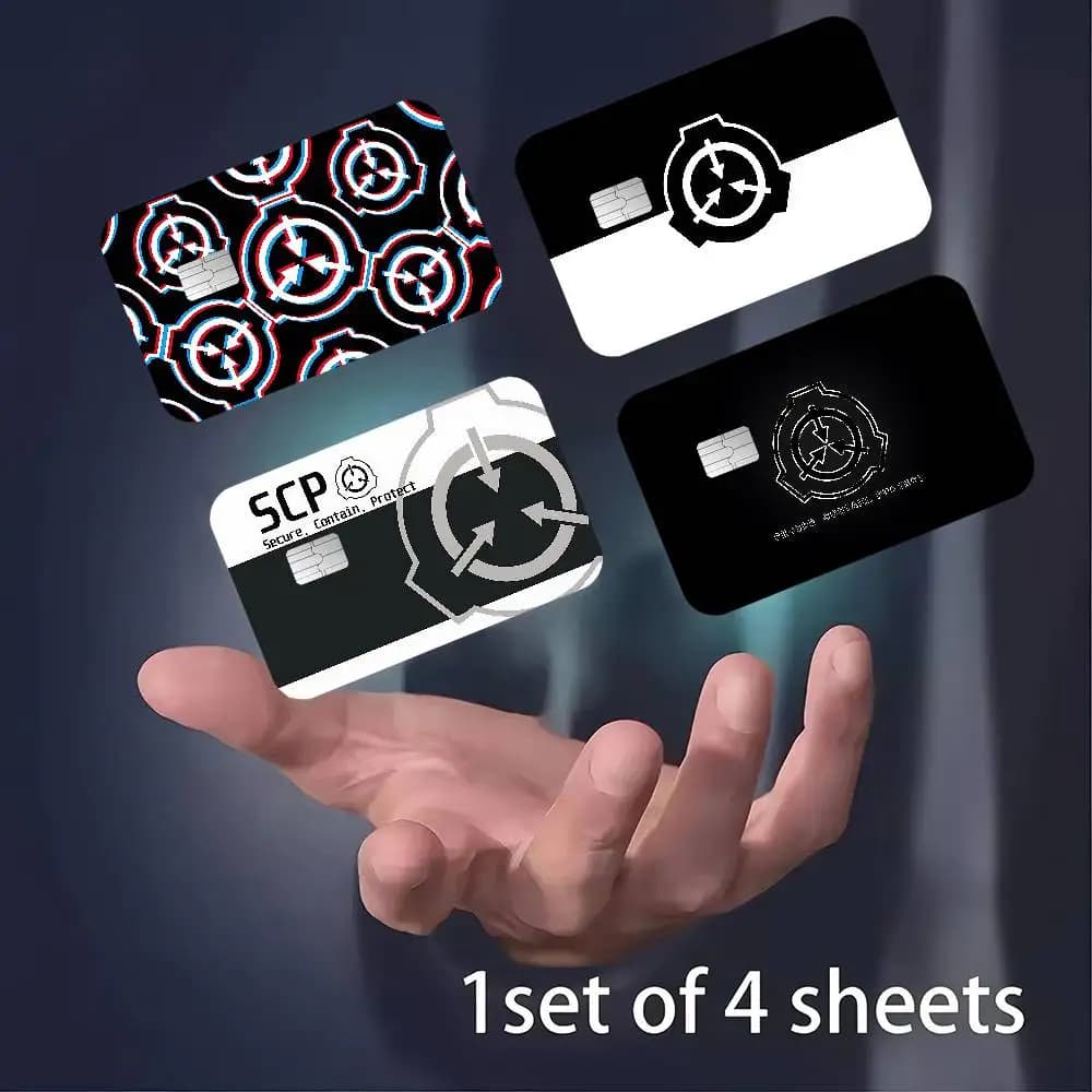 Adesivi Popolari SCP F-Foundation Game Foundation per Carte di Credito, Anti-Residuo, per Carte di Credito VISA e Tessere di Accesso Subway