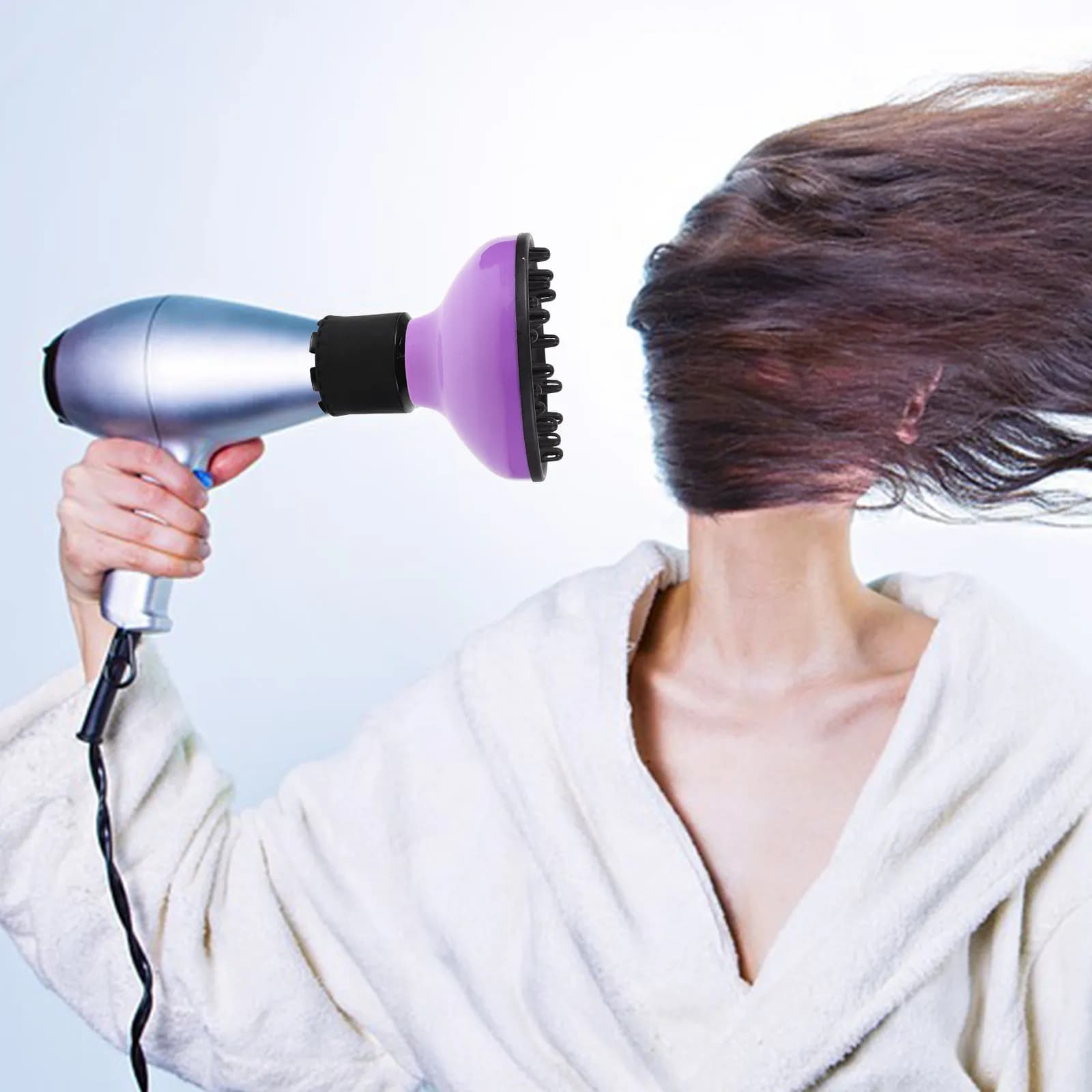 Diffusore Universale per Asciugacapelli, Accessorio Volumizzante Resistente alle Alte Temperature per Capelli Ricci e Mossi, per Salone