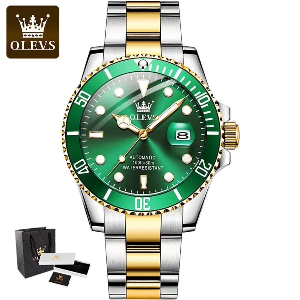 OLEVS 6650 Orologio meccanico da uomo di lusso delle migliori marche Orologi da uomo automatici originali Orologio da uomo con data impermeabile in acciaio inossidabile