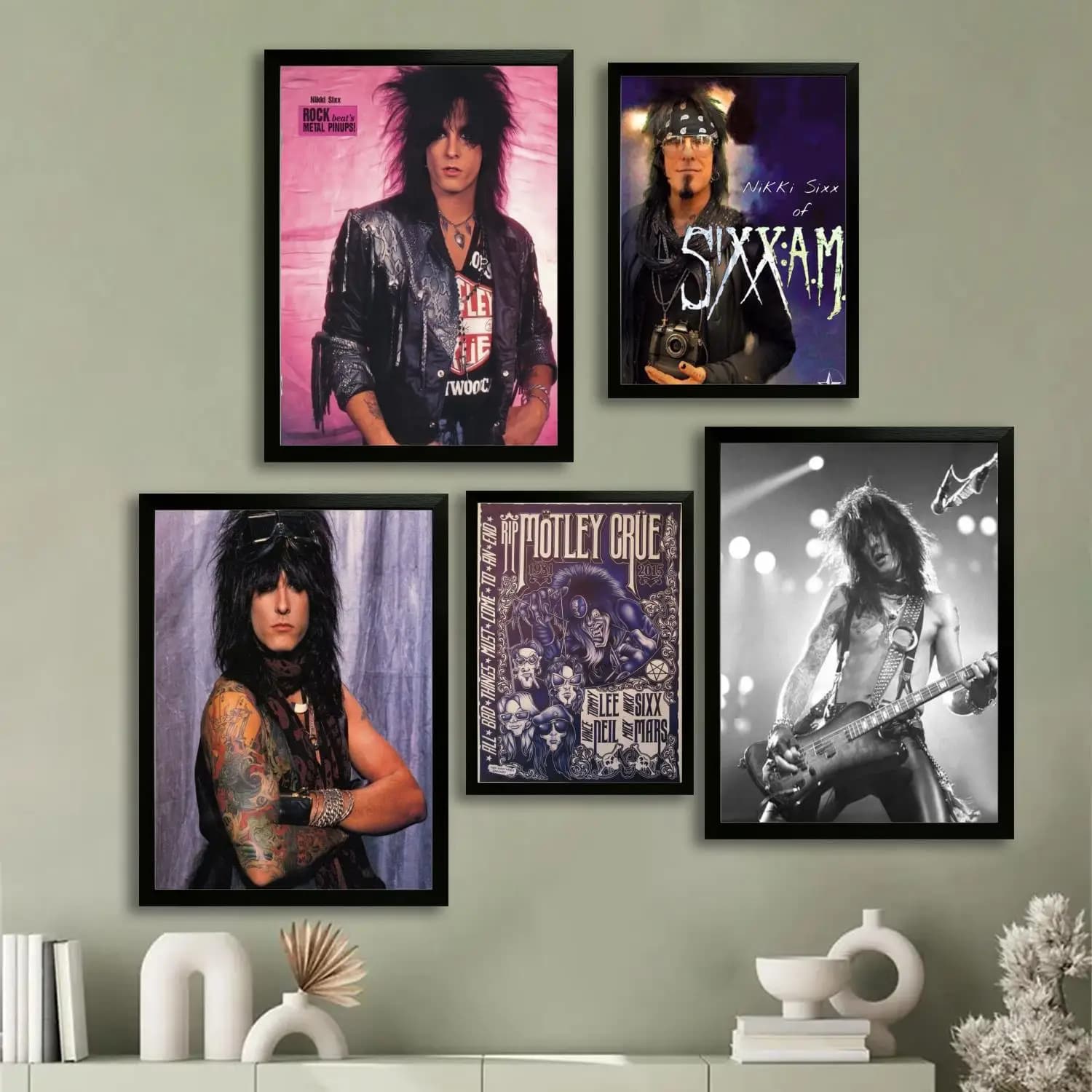 nikki sixx Canvas Art Poster and Wall Art Picture Print, Modern Family Bedroom Decor Posters,Decorative painting