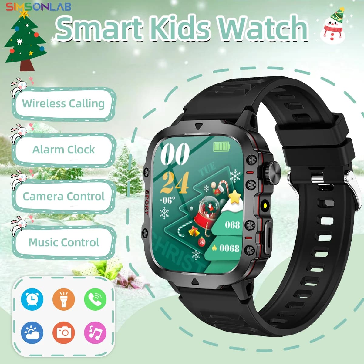 New Military Strong Sports Smartwatch Man Call Bluetooth Health Monitoring Sports Watch Fitness Tracker Waterproof Gifts For Women