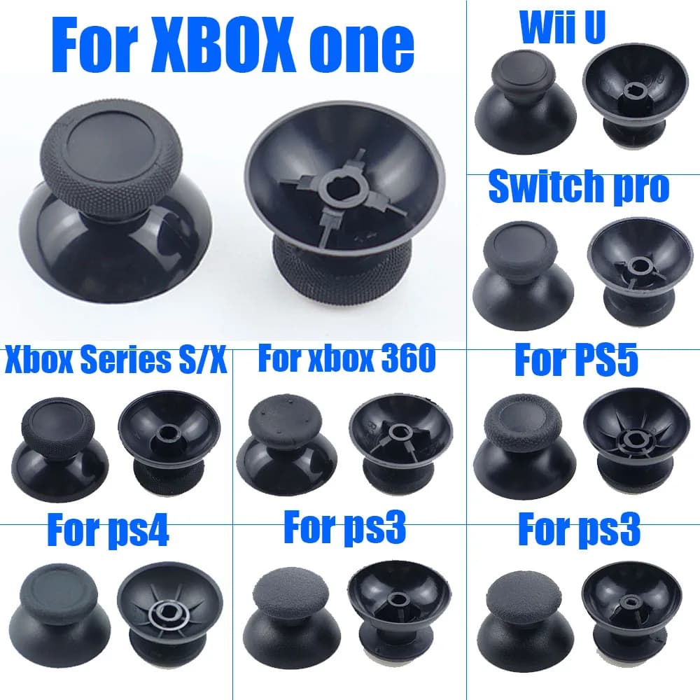 10pcs For XBOX ONE Series 360 Joystick Caps Repair Parts Replacement Thumbsticks For PS5 PS4 PS3 Controller Analog Thumb Sticks