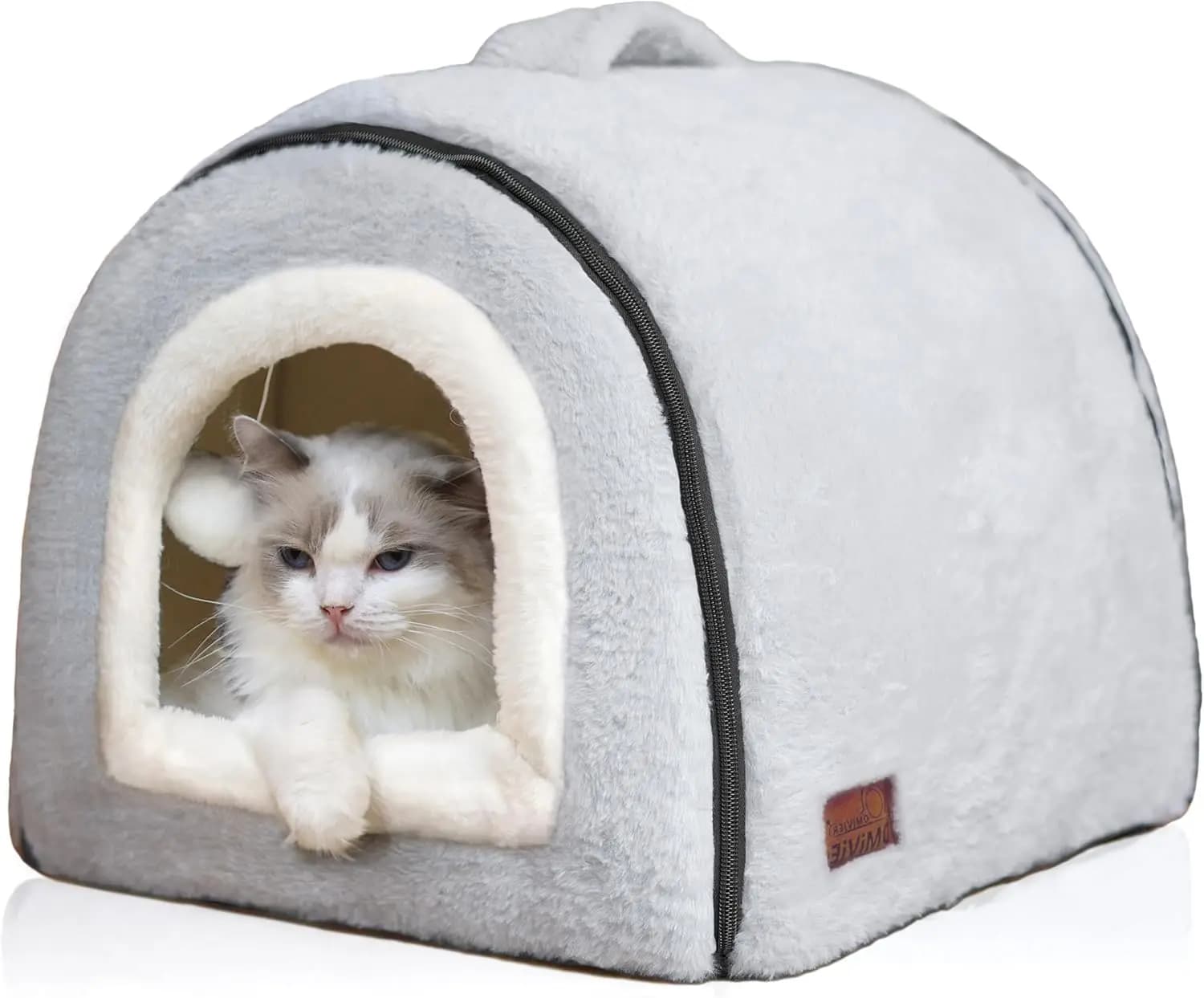 Cuccia per gatti da interno, cuccia pieghevole per gatti, fondo antiscivolo e resistente all'acqua, casette per gatti da interno o per cani di piccola taglia