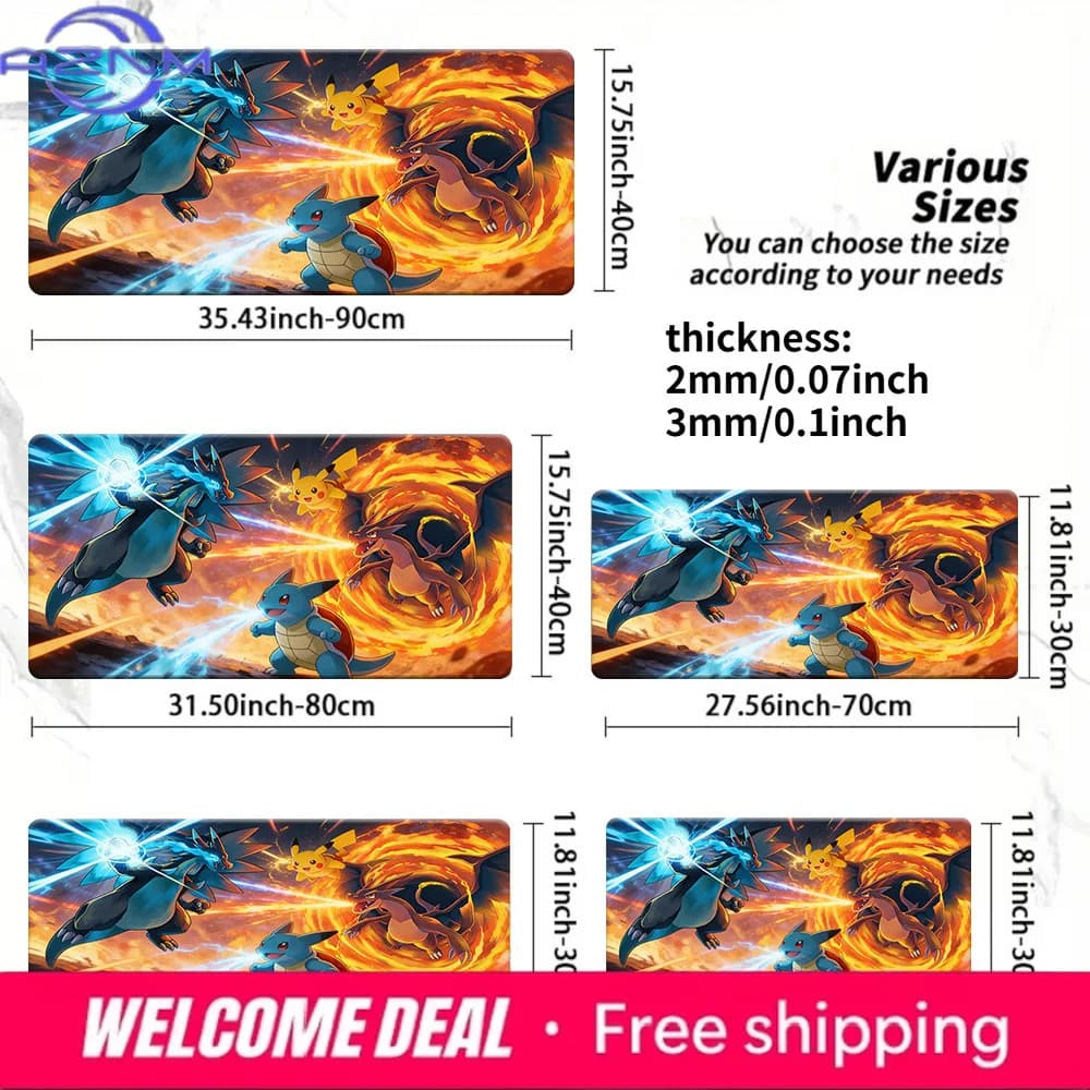 Tappetino da gioco Epic Charizard Fire & Ice Battle TCG, tappetino lavabile antiscivolo