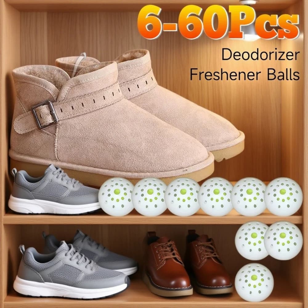 6-60 Pz Deodorant Deodorant Balls Sneaker Deodorant Ball Bears Long Life for Gymnastic Shoes Handbags Gymnastic Handbags Car 3 cm