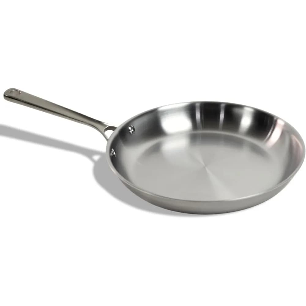 12.5" carbon steel coated pan, 3 layer carbon steel pots with aluminium core, light (3.0 lbs), also heating