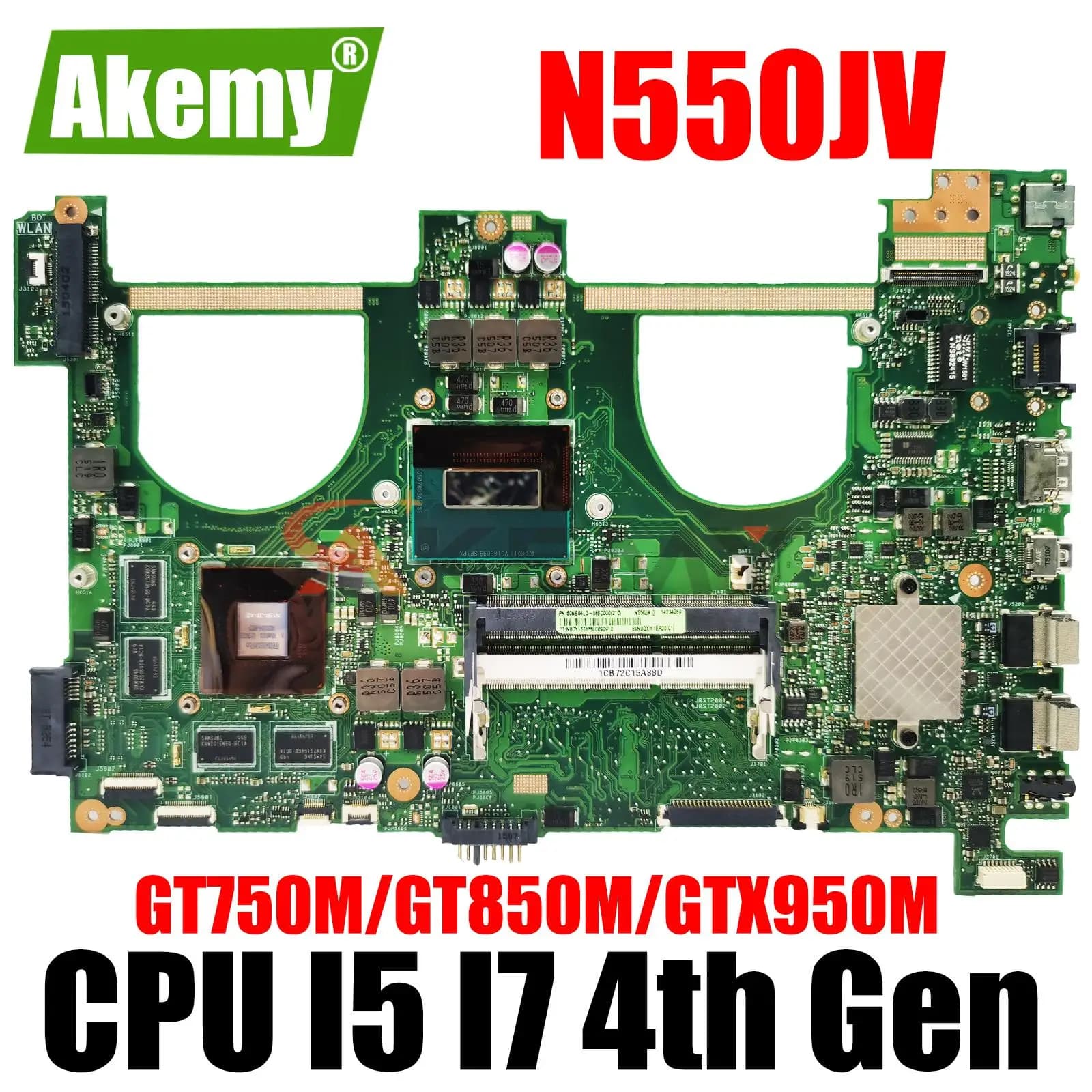 N550JV Scheda Madre Del Computer Portatile per ASUS VivoBook N550JX N550JK N550J G550JX Scheda Madre I5-4200H I7-4700HQ