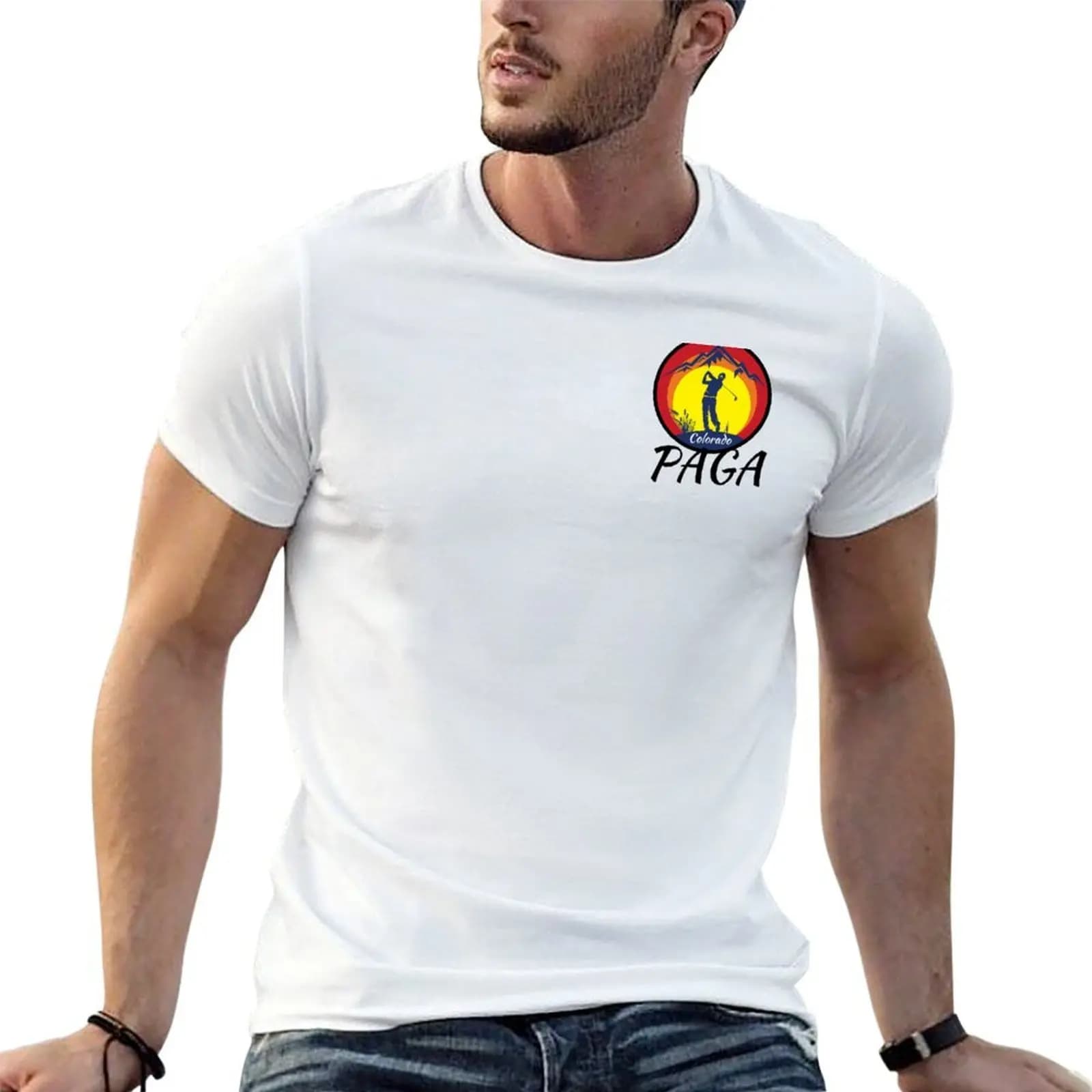 T-shirt PAGA Golf, maglietta anime, magliette divertenti, magliette da uomo, t-shirt slim fit da uomo