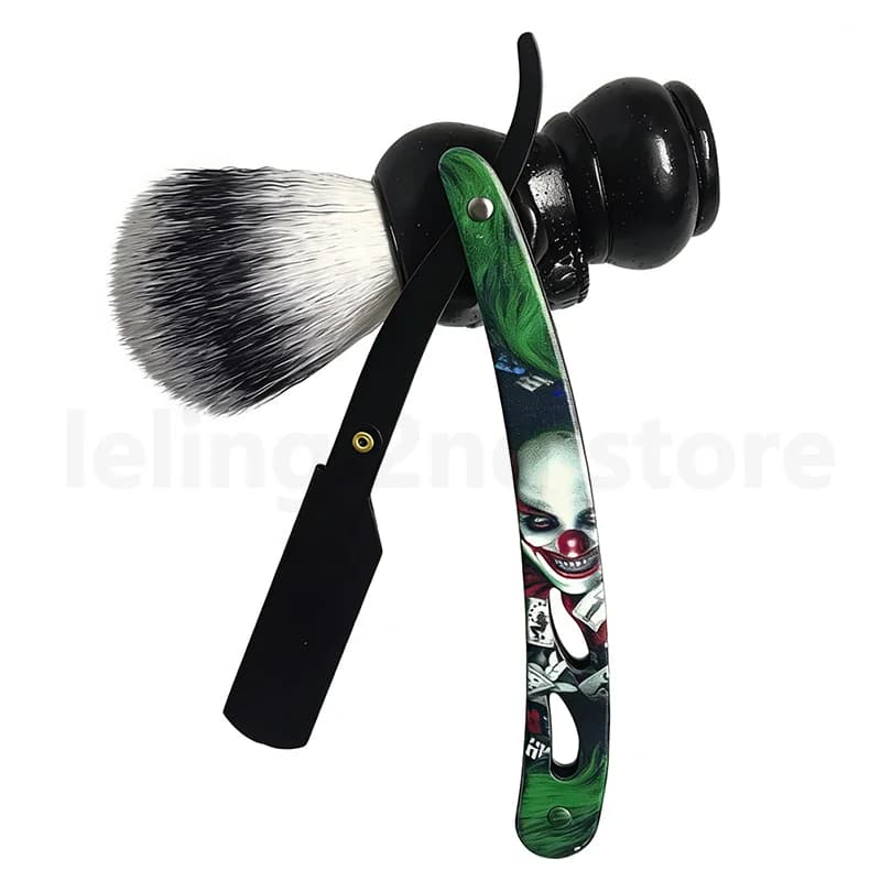 Professional stainless steel barber stand for man, durable and elegant, ideal for shaving beard, hairdresser accessory.