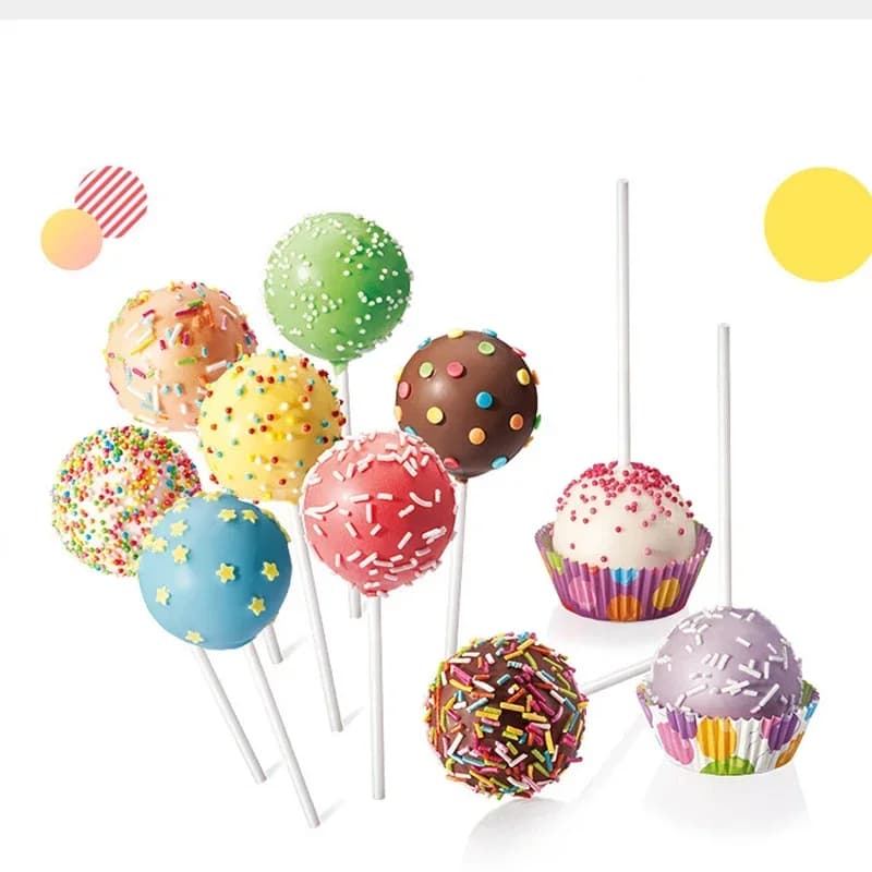 Stampo per cupcake in silicone a 12 fori, lecca-lecca in silicone a forma di palla, torta al cioccolato, sfera per cottura di cubetti di ghiaccio, strumento per bastoncini per vassoio di ghiaccio