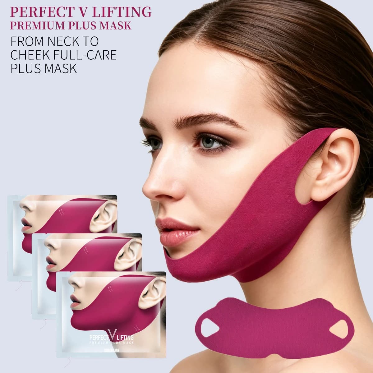 1/3/5/10 Pezzi Maschera Rassodante e Lifting a V con Peptidi, Patch in Gel Idratante al Collagene per Doppio Mento e Cura delle Guance