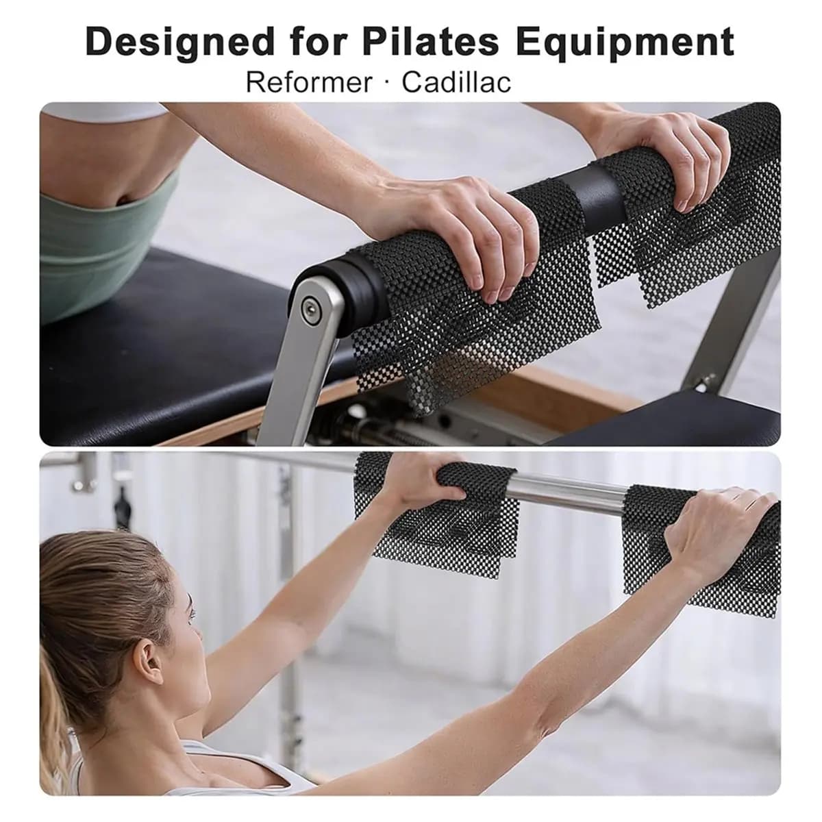 【COUNTDOWN DEAL】 4Pack Pilates Grip Pad, Non-Slip Training Mat for Reformer Bed, Barre, Pull-Up Bar & Gym Equipment