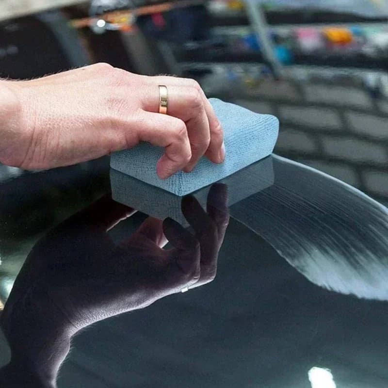 2-10Pcs Car Wax Applicator Pads Microfibre Polishing Sponges Soft Auto Detailing Waxing Sponge Cleaning Foam Car Paint Care Pad