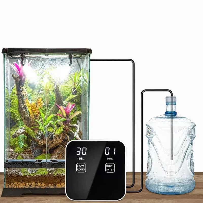 Umidificatore intelligente Kit Spray per piante temporizzato scatola per allevatori spruzzatore automatico per serbatoio ecologico della foresta pluviale