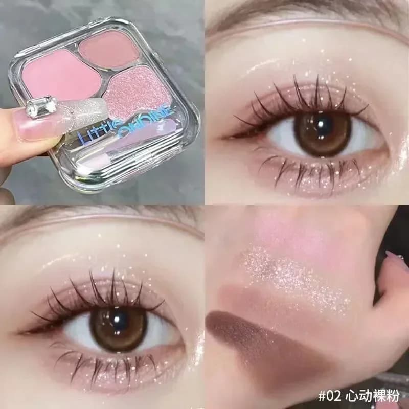 The 4-color Little Ondine shading disc illuminates the skin with a perlescent light and combines eyeliner and high gloss makeup products in one integrated disc.