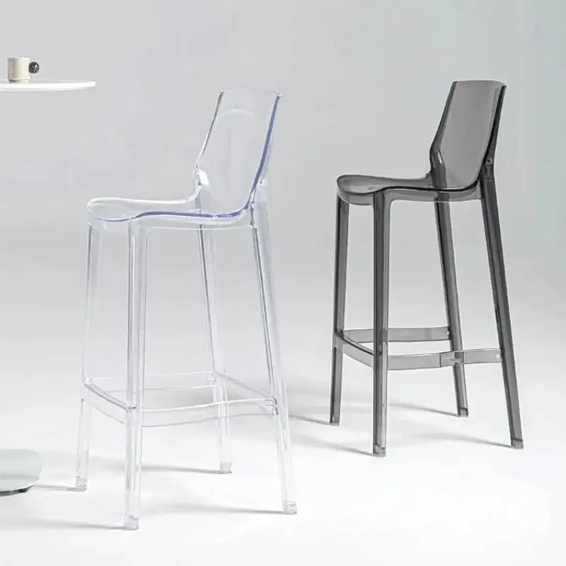 Sedie da pranzo in plastica trasparenti di design, stile nordico, minimalista, per balcone, gaming, banchetti, arredamento casa QQ