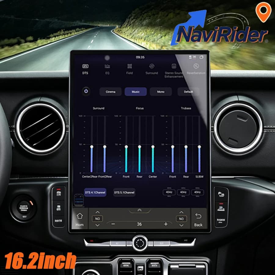 16.2" Android Stereo Head Unit For Jeep Wrangler JL Gladiator Pickups JT 2018-2023 GPS Car Multimedia Player Carplay Bluetooth