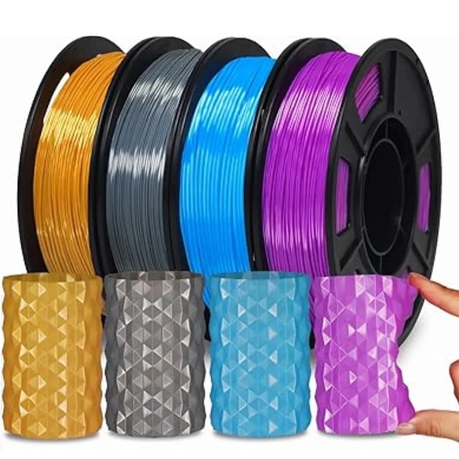 Filamento flessibile in TPU 95A 1,75 mm 1 kg 500 g 250 g Materiale per stampante 3D Filamento trasparente Cambia colore arcobaleno TPU Bagliore nel blu scuro