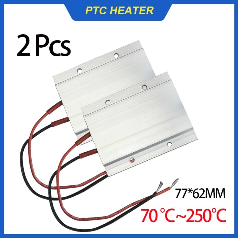 2 pezzi 12V ~ 220V piastra riscaldante termostatica in ceramica PTC assemblare lampada a LED perline elemento riscaldatore stazione dissaldante 77x62mm