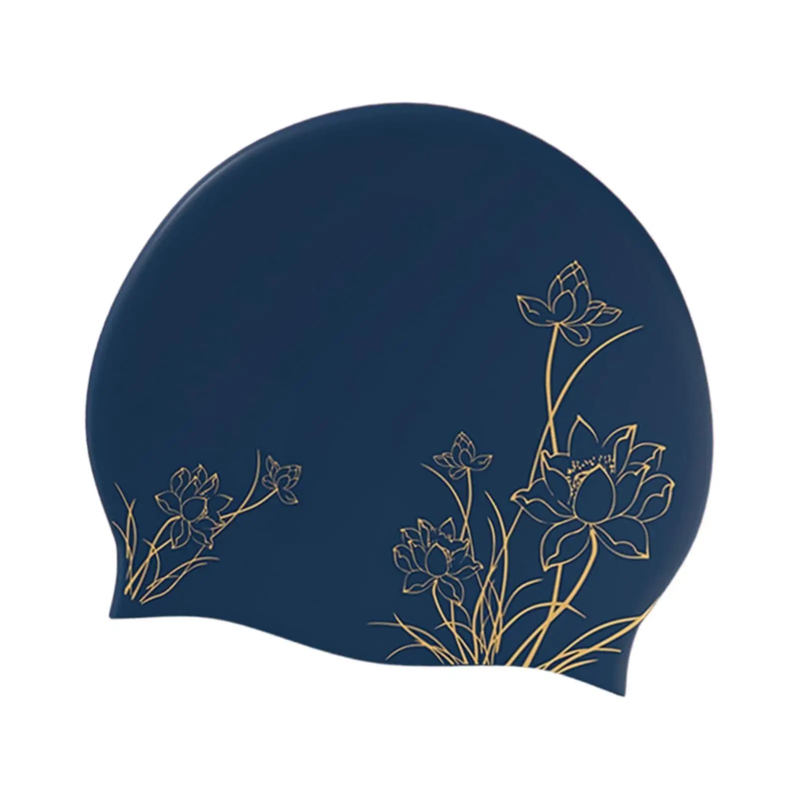 Cuffia da nuoto per capelli lunghi, cappello da surf impermeabile stampato in silicone da donna, accessorio da nuoto elastico antiscivolo per piscina estiva
