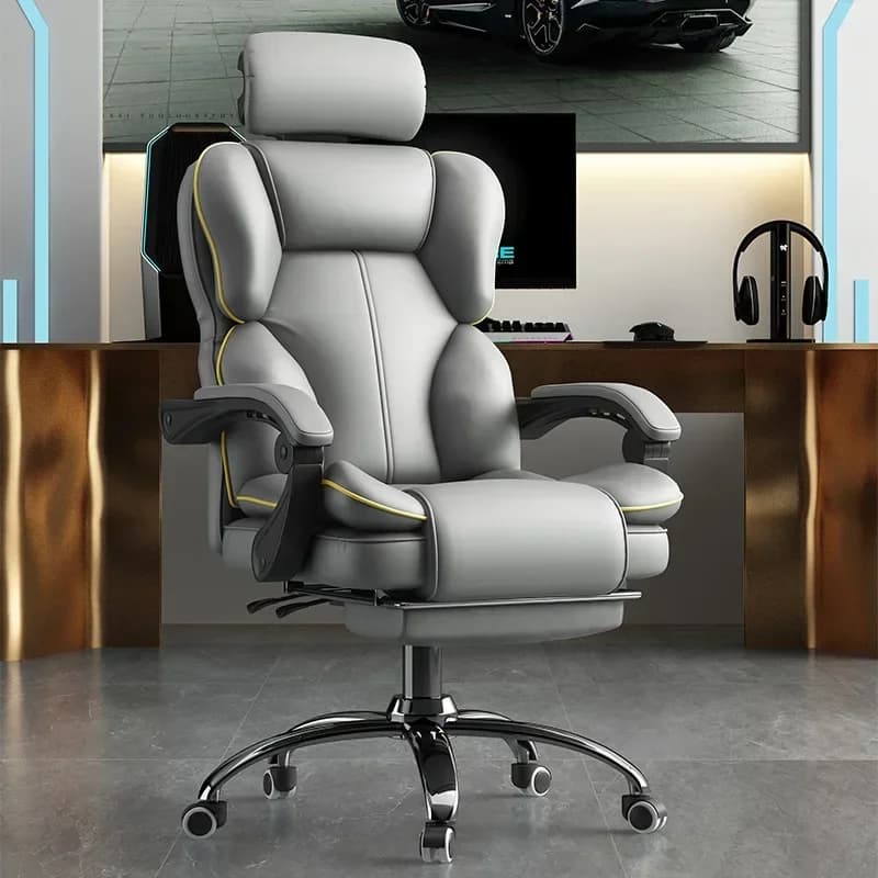Ergonomic Gaming Chair - Pink PU Material, Special for Anchors, Comfortable for Electronic Competitions, Office & Gaming Use